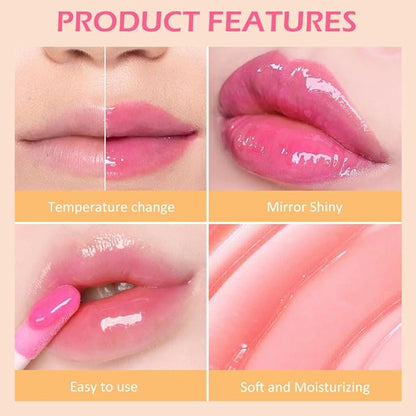 evpct 3Pcs Peach Strawberry Red cherry Mini Clear Changing