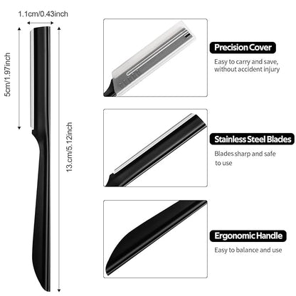 Eyebrow Razor, S.T. Friends 10Pcs Face Razor for Women Exfoliating Dermaplaning Tool, Dermaplane Razor Peach Fuzz Removal, Eyebrow Shaper Trimmer Facial Shaver Help Exfoliate and Smooth the Skin