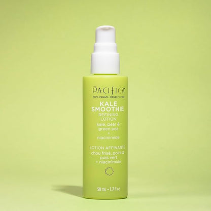 Pacifica Face Moisturizer - Kale Smoothie Face Lotion w/Niacinamide, Copper, Super Foods & Plant Extract - Reduces Pore Size & Redness, Improves Skin Texture Vegan & Cruelty-Free Dermatologist Tested