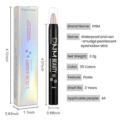 evpct Desert Gold Shimmer Cream Eye Shadow Brightener Sticks Set for Eyes, Desert Gold Shimmery Matte Pencil Eye shadow Applicator Stick Pen Palette Makeup Waterproof sombras en crema para ojos 06#