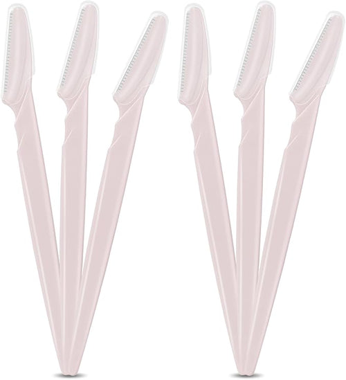 16 Pcs Light Pink Eyebrow Razor, Face Razors Multipurpose, Facial Razors for Women Men, Eyebrow Trimmers Shaver with Protective Cover, Dermaplaning Tools for Face Body Use, Facial Hair Removal Tools