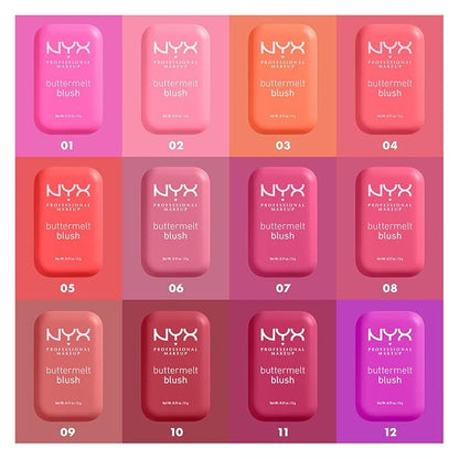 NYX PROFESSIONAL MAKEUP Buttermelt Powder Blush, Fade and Butta Half