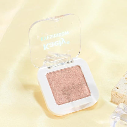 Kaely Pressed Single Eyeshadow Makeup, Champagne Shimmer Highly Pigmented Monochrome Eye Shadow Palette, Waterproof Neutral Powde Mini Eyeshadow, sombras para ojos, Lightweight Blendable, 03