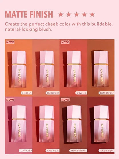 SHEGLAM Color Bloom Dayglow Liquid Blush Makeup for Risky Business