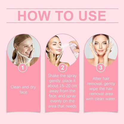 2pcs Hair Identifier Spray for Face Shaving, Skin Body Hair Identifying Spray With Razors,Hair identifier for Face Dermaplaning, Moisturizing and Skin Care Dermaplaner