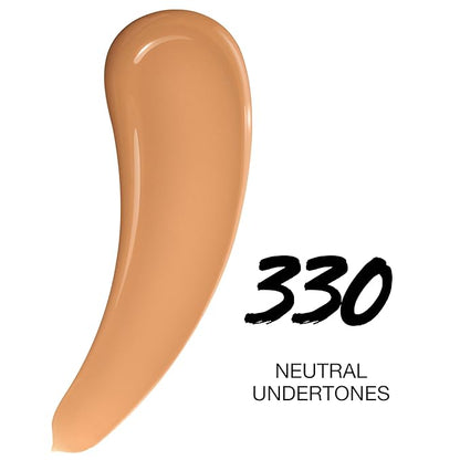 Maybelline Super Stay Lumi-Matte Foundation, Lightweight and Buildable Full Coverage Foundation Makeup For Up To 30HR Wear, 330, 1 Count