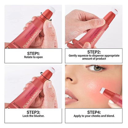 Mysense Liquid Blush Makeup Wand, Soft Cream Blush Pink, 0.34fl.oz