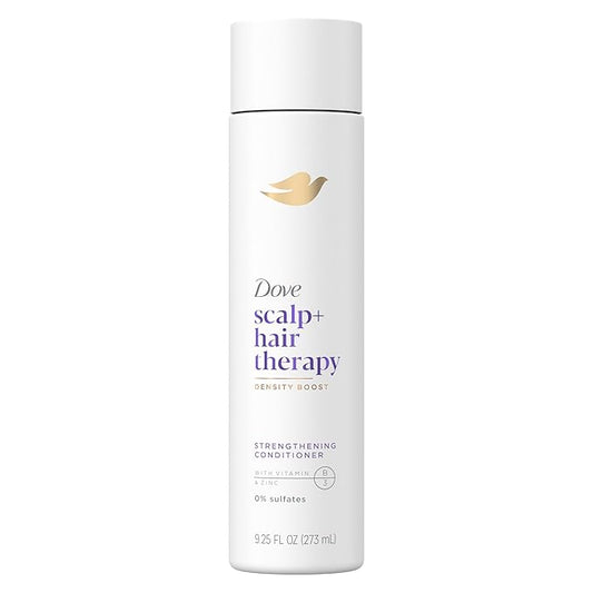 Dove Density Boost Strengthening Conditioner Scalp + Hair Therapy for protecting against premature breakage, with Vitamin B3, Zinc and 0% sulfates, 9.25 oz