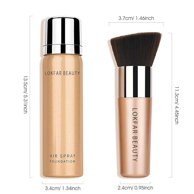 AirBrush Foundation Spray, Silky Mist Foundation Spray Makeup #02 Nude