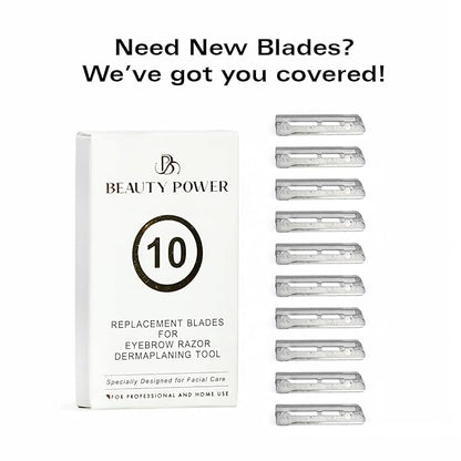 Eyebrow Razor with 6 Blades & Travel Case – Face Razors for Women & Men, Eyebrow Trimmer Shaper with Precision Cover, Facial Shaver & Dermaplaning Tool for Smooth Skin (Black)