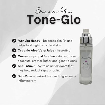 Trio Snail Mucin Unscented Cleanser, Toner