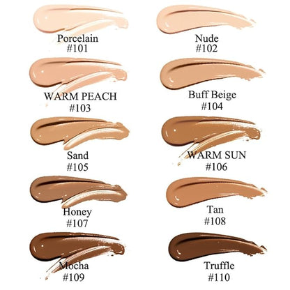 PHOERA Foundation,Flawless Soft Matte Liquid Foundation Oil Contro Warm Peach)