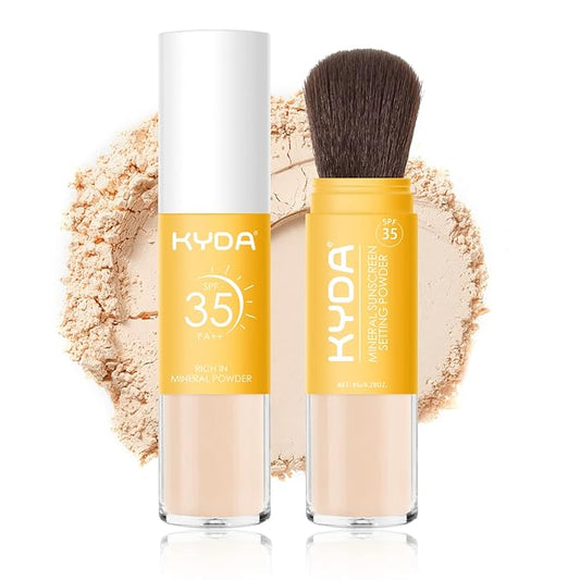 KYDA Mineral Sunscreen Setting Powder, SPF 35, Medium, Ownest Beauty