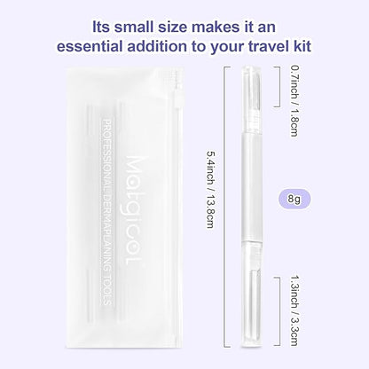 Dermaplane Razor for Women Face & Eyebrow - Dermaplaning Tool for Peach Fuzz Facial Hair Removal,High Precision Blade for Smooth Skin (White, 3 Count)
