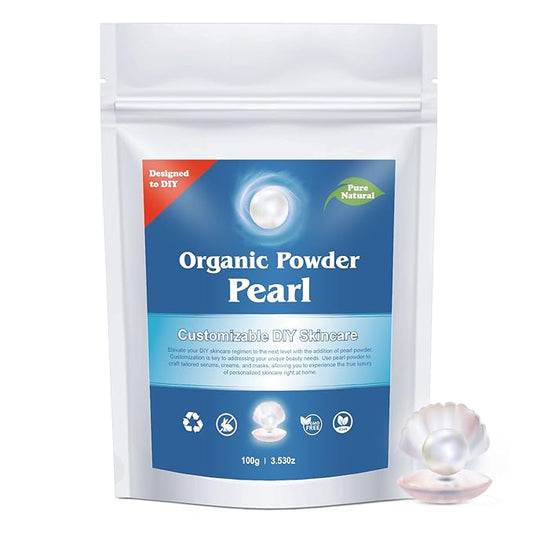 Zlimer Freshwater Pearl Powder for DIY Skincare,Whitening,Pore Minimizer,Anti-Aging,100% Natural, (3.52oz) 100g