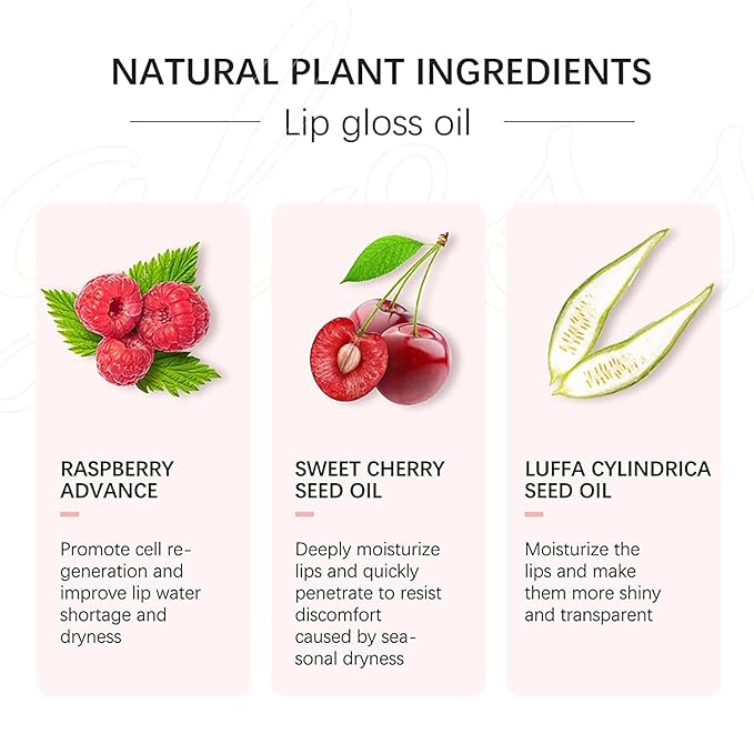 3 Set Lip Oil Hydrating Tinted