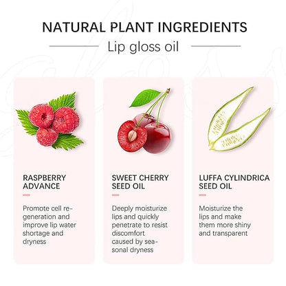 3 Set Lip Oil Hydrating Tinted