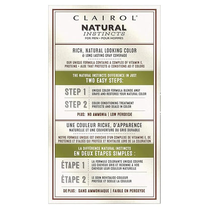 Clairol Natural Instincts Semi-Permanent Hair Dye for Men, M9 Light Brown Hair Color, Pack of 3