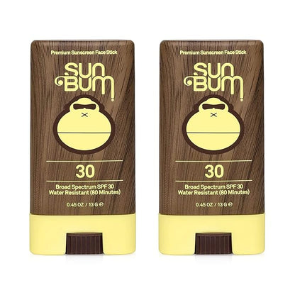 Sun Bum SPF 30 Sunscreen, Original Face Stick (2 Pack)