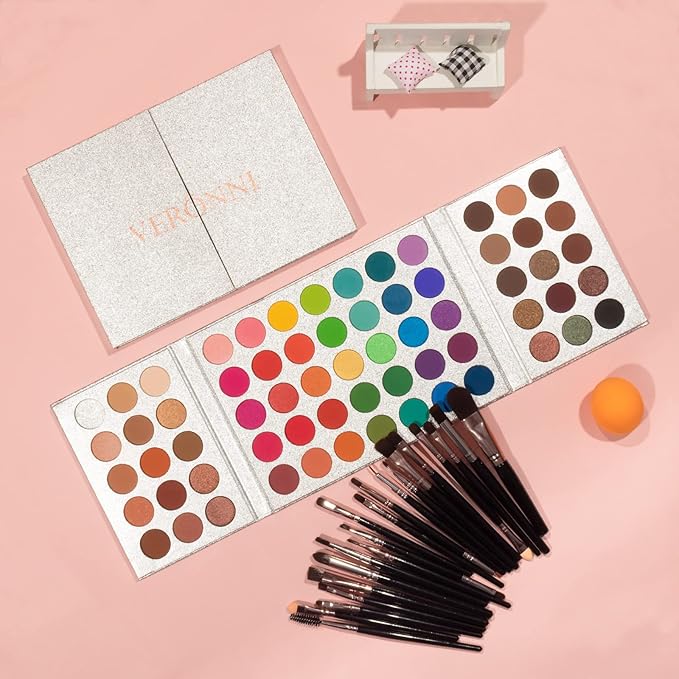 Eyeshadow Palette 65 Colors + 20pcs Makeup Brushes