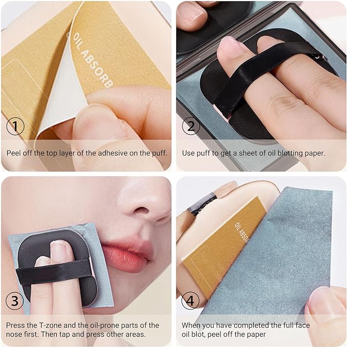 KYDA 200 Sheets Bamboo Charcoal Oil Blotting Paper Control Film
