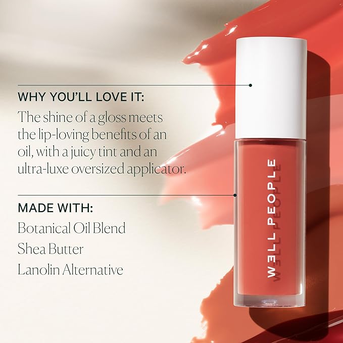 Well People Lush Lip Tinted Oil, Moisturizing Lip