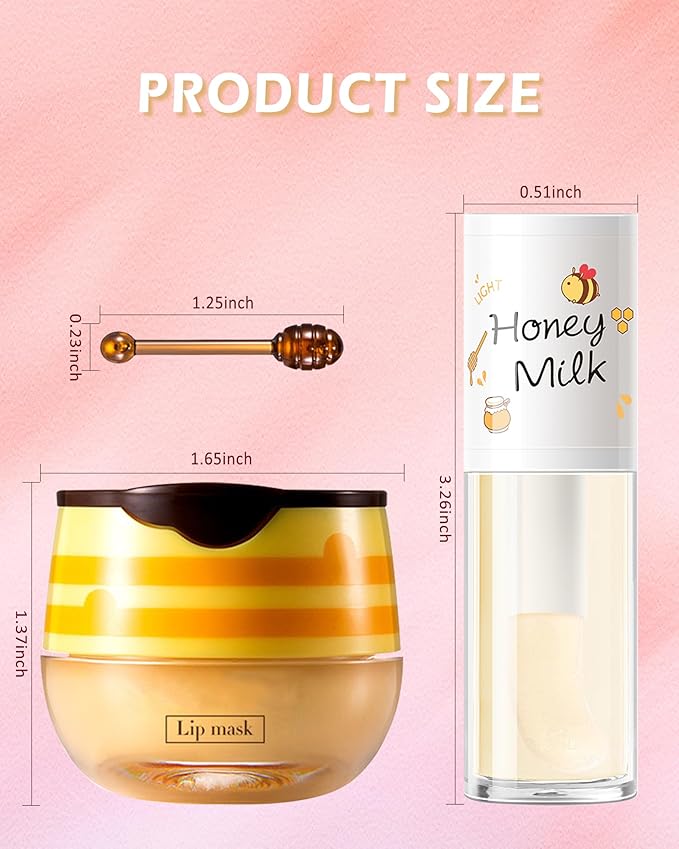 2Pcs Watermelon Lip Balm Honey Pot Exfoliator