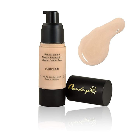 liquid mineral foundation organic natural vegan cruelty free care (Porcelain)