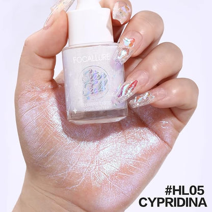 FOCALLURE Starfall Glowing Liquid Highlighter, Shimmering Body Oil,