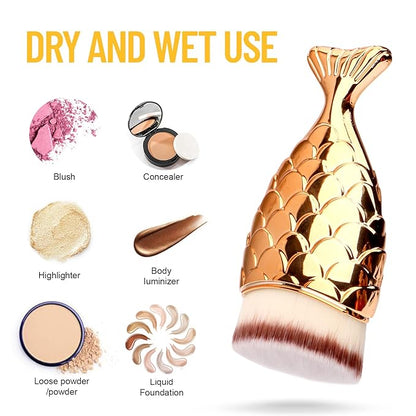 Self Tan Brush By Yoseng - Self Tanning Brush Applicator,Foundation Brush for Liquid Makeup,Sunscreen Applicator for Kids for Best Self Tanner for Face and Body With Case
