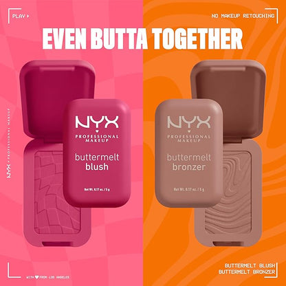 NYX PROFESSIONAL MAKEUP Buttermelt Powder Blush, Fade and The Butta