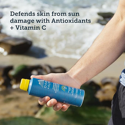 Oars + Alps Sunscreen Spray for Face & Body, SPF 70 Spray Sunscreen Infused with Vitamin C & Antioxidants, No White Residue, Water & Sweat Resistant, All Skin Types, Lightweight, Hydrating, 6oz, 2pk