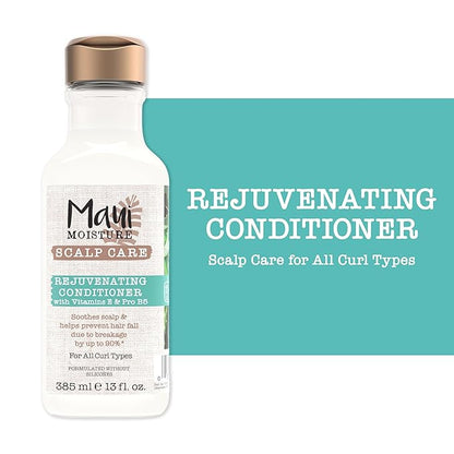 Maui Moisture Scalp Care Rejuvenating Conditioner, Soothing Curly Hair Conditioner with Vitamin E, Pro-Vitamin B5 & Aloe Vera, Silicone-Free, 13 fl. oz