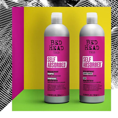 TIGI Bed Head Shampoo and Conditioner For Dry Hair Self Absorbed Nourishing Hair Care to Visibly Repair Hair and Strengthen it From Within 25.36 Fl Oz (Pack of 2)