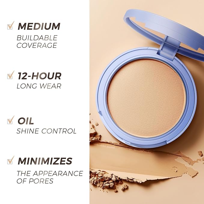 SACE LADY Face Pressed Powder Sets Makeup, Controls Cosmetics Cruelty-free, 0.35oz