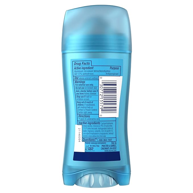 Secret Fresh Antiperspirant Deodorant for Women, 72hr Breathable Sweat & Odor Protection, Instant Freshness & Gentle, PH Balancing Minerals, Invisible Solid, Moonlight Orchid Scent, 2.6 oz