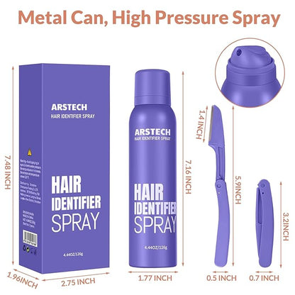 Dermaplane Razor for Women Face Hair Identifier Spray for Face Shaving Dermaplaning Tool Skin Body Dermaplane Spray for Women with 4 Facial Razor for Face Shaver Kit Facial Hair Spray Hair Removal