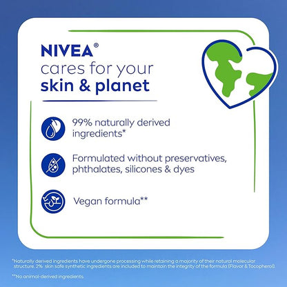 NIVEA Dewy Lip Balm with Hyaluronic Acid, Skin Care Gifts for Mom, Leaves Visibly Less Noticeable Lip Lines and No Waxy Feel, 0.18 Oz, Pack of 4