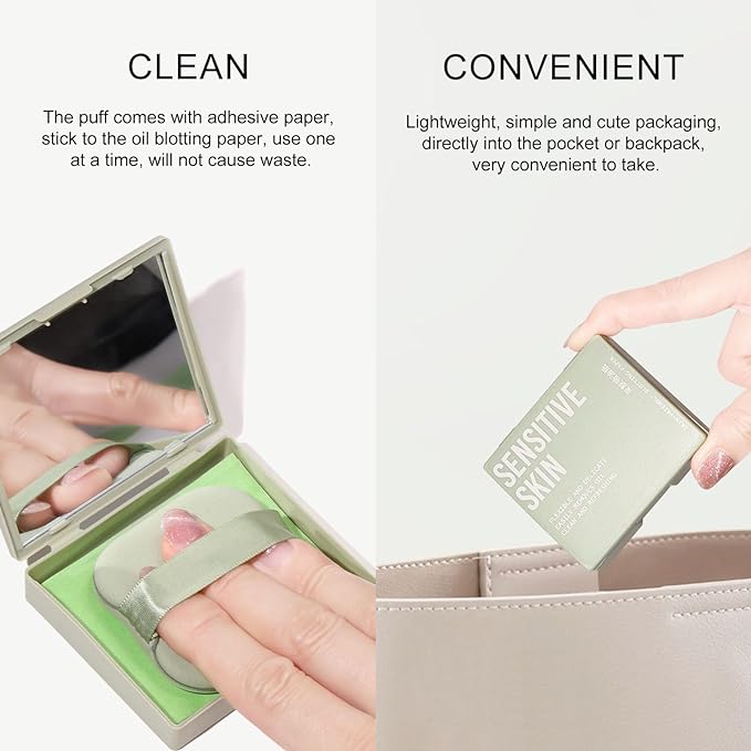 KYDA 200 Sheets Oil Blotting Paper with Mirror Makeup Friendly
