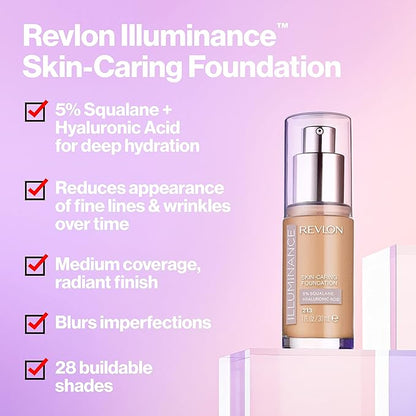 Revlon Illuminance Skin-Caring Liquid Foundation, Hyaluronic Acid, Hydrating of 1)