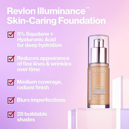 Revlon Illuminance Skin-Caring Liquid Foundation, Hyaluronic Acid, Hydrating of 1)
