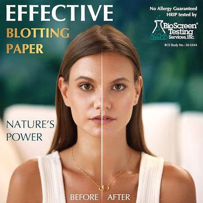 Natural Green Tea Oil Blotting Sheets for Face Face