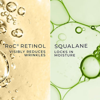 RoC Retinol Correxion Deep Wrinkle Anti-Aging Night Cream, Daily Face Moisturizer with Shea Butter, Glycolic Acid and Squalane, Skin Care Treatment, 1 Ounces (Packaging May Vary)