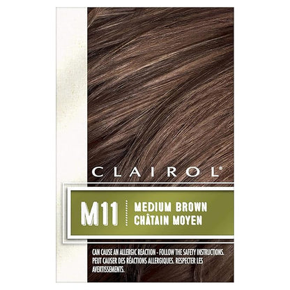 Clairol Natural Instincts Semi-Permanent Hair Dye for Men, M11 Medium Brown Hair Color, Pack of 3