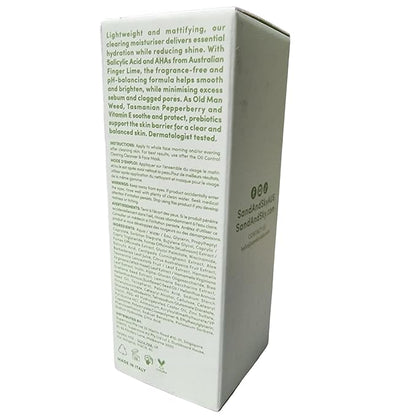 Sand & Sky Oil Control Lightweight Moisturizer with Salicylic Acid & Niacinamide - Oil-Free Face Cream for Blemish-Prone Skin, Balances Oil Production