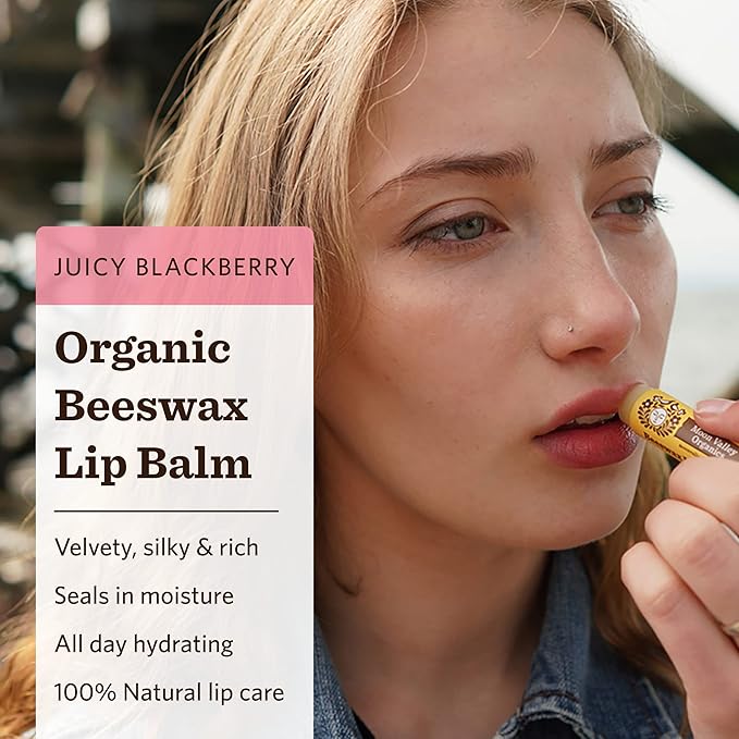 Moon Valley Organics Beeswax Lip Balm BLACKBERRY,