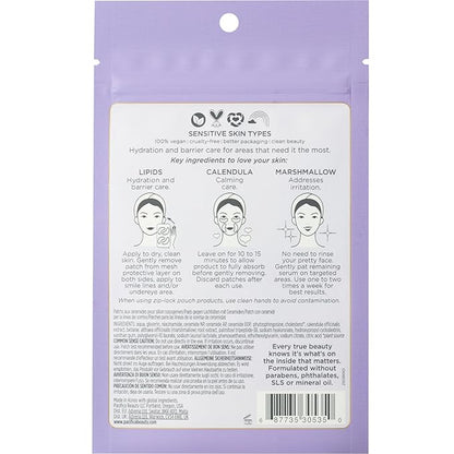 Pacifica Undereye Mask Vegan Ceramide Hydrating Jelly Eye Patches - Under Eye & Smile Line Masks for Fine Lines & Puffiness, Barrier Repair for Sensitive Skin, Fragrance-Free Vegan Clean Beauty