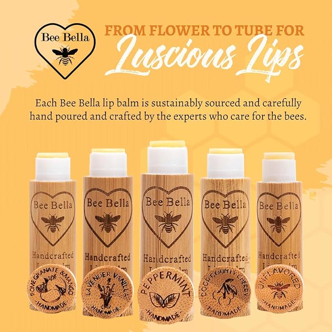 Bee Bella Lip Balm, Peppermint, 3 Organic