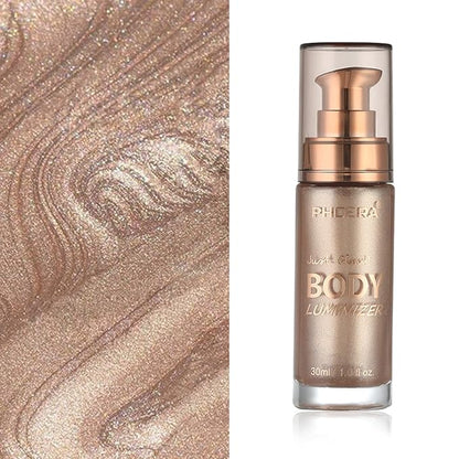 Body Shimmer Oil, Waterproof Long Lasting Moisturizing Bronze Gold #01) 1oz