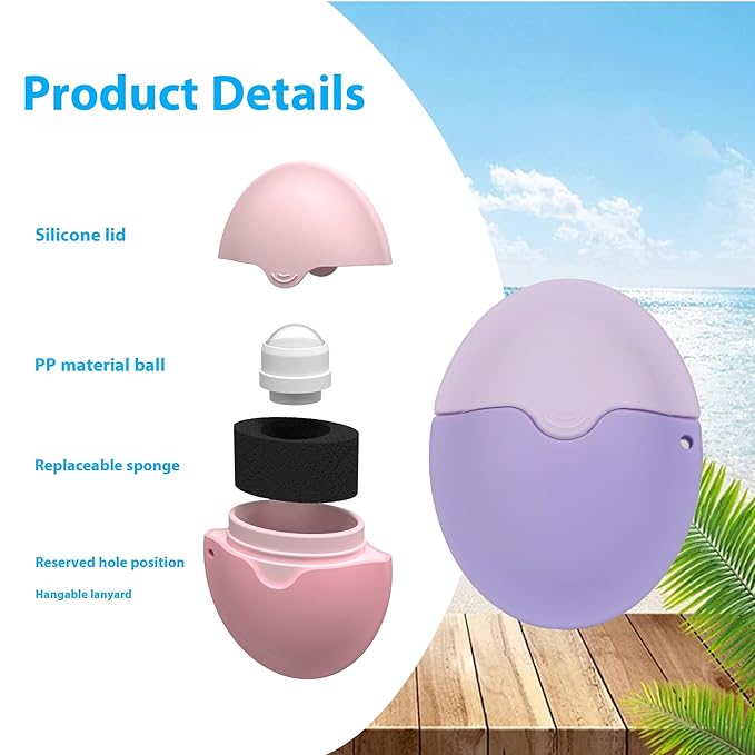 Sunscreen Applicator - Single Blue - BPA-Free Refillable Roll on Sponge Sunscreen, Suncream & Lotion Applicator For Kids, Adults & Families - Holds 1.9 fl oz, Perfect Size for Trave (Blue)
